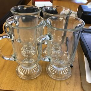 Bricabrac Irish Coffee Mugs Glass