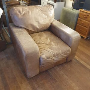 Armchair – . / Large / Leather / Dark Brown