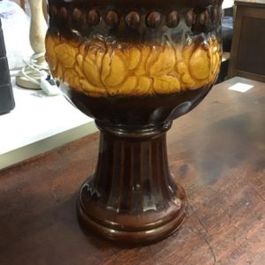 Rumtopf Ceramic Vase W Germany – . / . / . / Dark Brown
