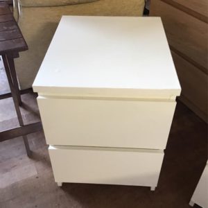 Bedside Cupboard / Table – . / Medium / Composite / White