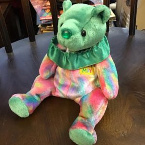 Ty Beanie Babies – Birthday Bear – May 2001 – Emerald  – . / . / . / Green