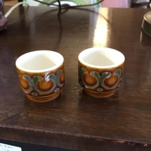 Pair of Hornsea  Bronte Egg Cups