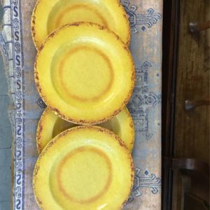 4 x Dinner Plates – Melamine –  Yellow