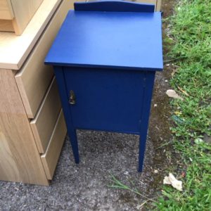 Bedside Cupboard / Table – . / Medium / Wood / Navy Blue