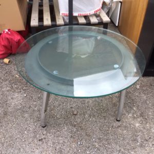 Round Glass Table Coffee – . / . / Glass / Grey