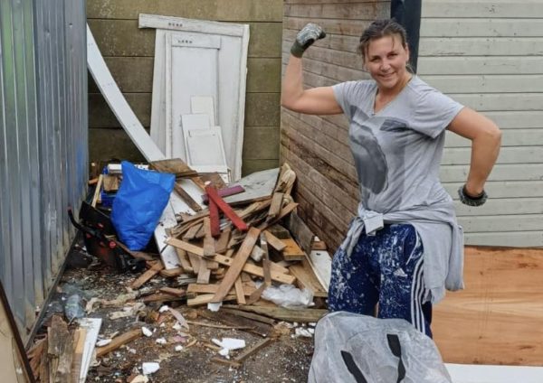 Volunteer clearing rubbish funny