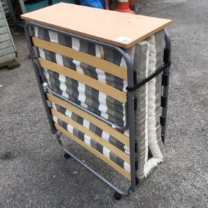 Single folding bed – . / . / Fabric / Grey
