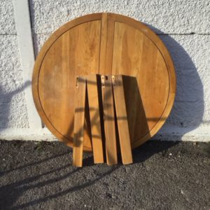 Extendable Dining Table With 2 Leaves – . / . / Wood / Tan