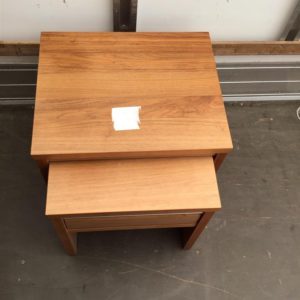 Nest Of Tables With One Small Draw – . / Medium / Wood / Beige