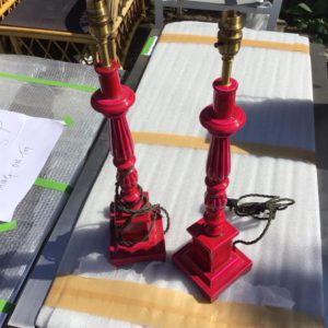 Table Lamp – red candelabra