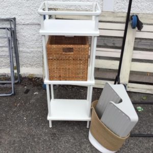 Bathroom storage  – . / Small / Metal / White