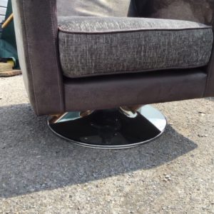 Swivel Armchair – . / . / Fabric / Grey