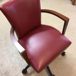 Office Chair – Leather- static height  – . / . / Leather / Red