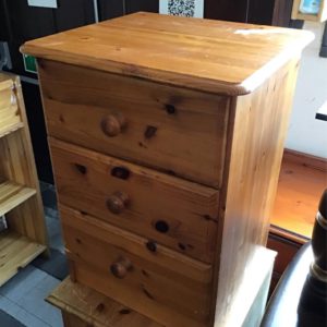 Bedside Cupboard / Table – . / Medium / Wood / Pine