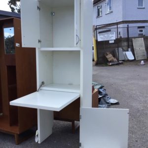 Computer Desk with cupboard – IKEA / . / Wood / White