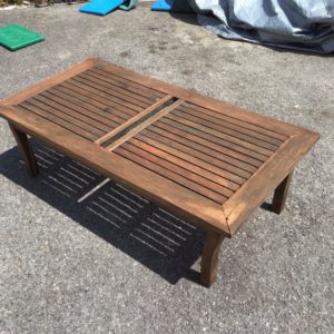 Garden Table – . / Single / Wood / Dark Brown