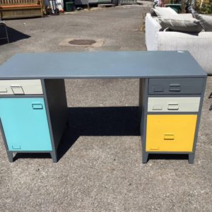 Office Desk – . / Medium / Metal / Light Blue