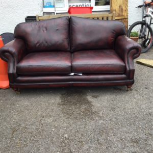 Sofa 2 Seater – . / Large / Leather / Red