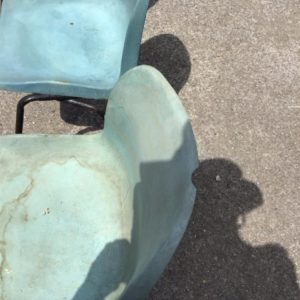 Chair Dining Stackable Green Plastic