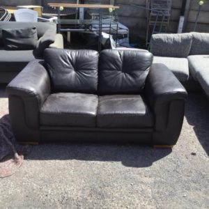 Sofa 2 Seater – . / Medium / Leather / Black