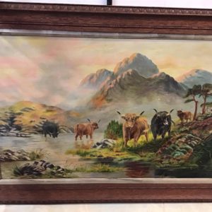 Highland Cows In Scotland Framed