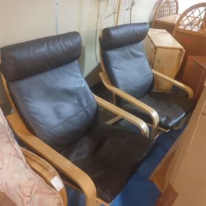 Armchair Each Poang – . / Medium / Leather / Dark Brown