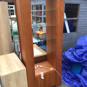 Wall Unit / Display Unit With Light – . / Large / Composite / Dark Brown