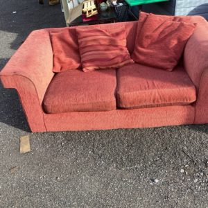 Sofa 2 Seater – . / Large / Fabric / Red