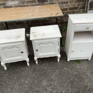 Bedside cabinet EACH – . / Small / Wood / White