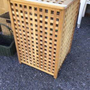 Wooden clothes basket
