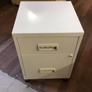 Filing Cabinet With Keys  – . / Small / Metal / White