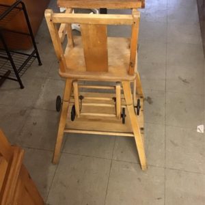 Antique High Chair – . / Small / Wood / Pine