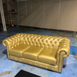 Sofa 3 Seater Gold Chesterfield Size Approx – . / Large / . / .