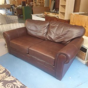 Sofa 2 Seater – . / Large / Leather / Dark Brown