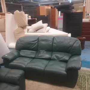 Sofa 3 Seater – . / Medium / Leather / Green