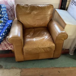 Armchair – . / Medium / Leather / Dark Brown