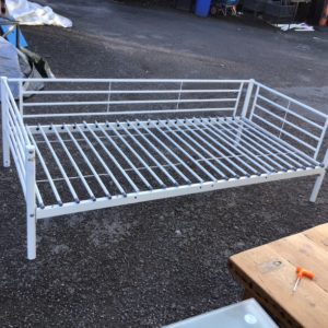 Bed Base single  – . / Single / Metal / White