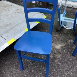 Chair Dining/ Kitchen EACH – . / Medium / Wood / Navy Blue