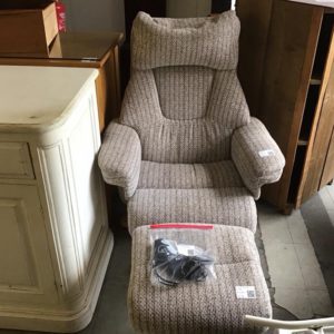 Armchair Swivel Massage + Stool – . / . / Fabric / .