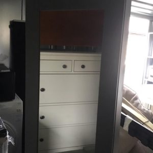 Cupboard  with mirror – . / Medium / Composite / Grey