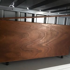 Storage Trunk/Box/Ottoman on wheels – . / Medium / Wood / Beige