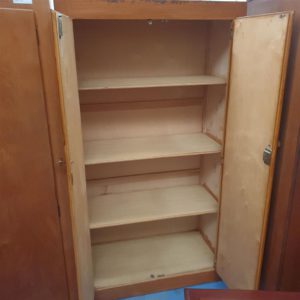 Wardrobe Double/shelves – . / Large / Wood / Dark Brown
