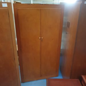 Wardrobe Double/shelves – . / Large / Wood / Dark Brown