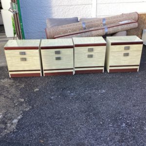 Bedside Cupboard / Table EACH – . / Small / Composite / Beige