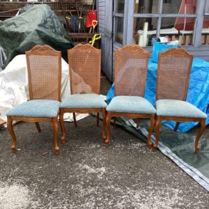 Chair Dining/ Kitchen EACH – . / Small / Wood / Light Blue