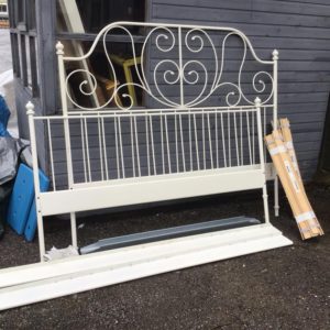 Kingsize Bed Complete – IKEA / . / Metal / White