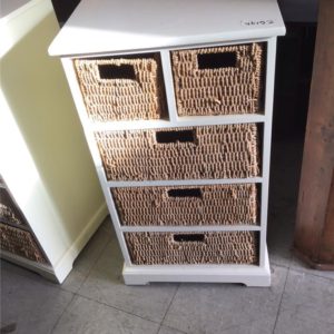 Bedside Cupboard / Table – . / Small / Wood / White