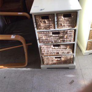 Bedside Cupboard / Table – . / Small / Wood / White