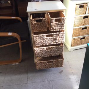 Bedside Cupboard / Table – . / Small / Wood / White