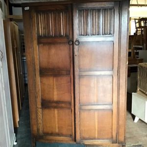 Wardrobe Double – . / Large / Wood / Dark Brown